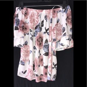 Off shoulder floral top
